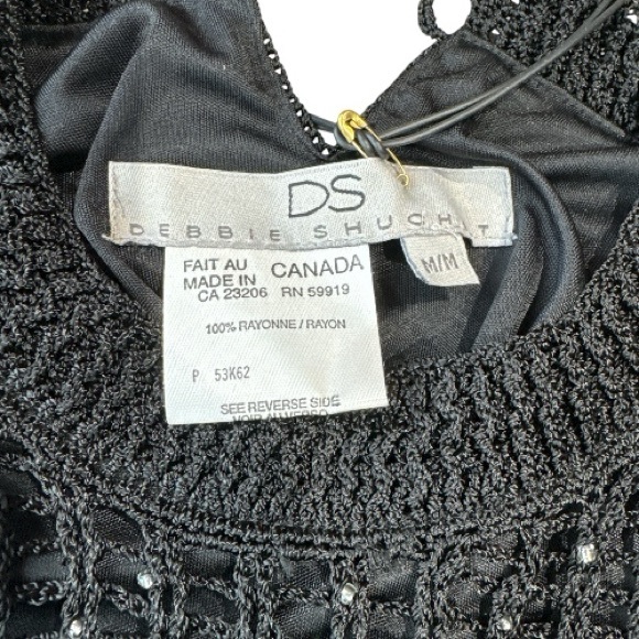 Debbie Shuchat Sleeveless Top Black with Sequins - Picture 5 of 7